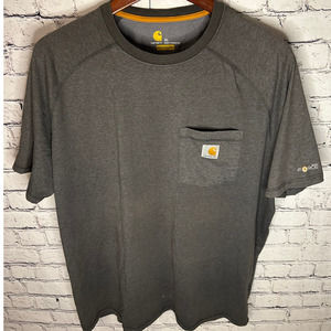 Distressed Men's Carhartt Force Grey T-Shirt Size X-Large XL (see pics)